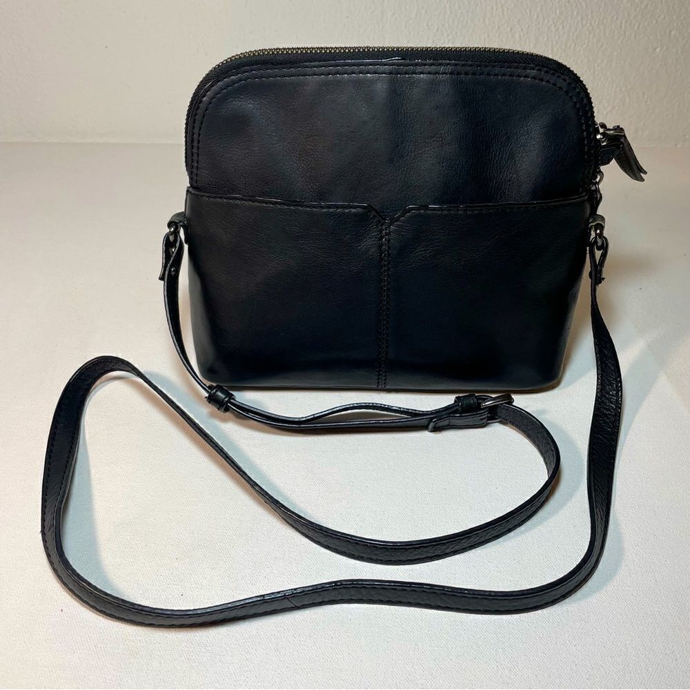 Rachel Roy crossbody black leather bag